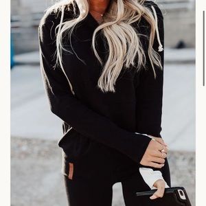 Black Half-Zip Hoodie M